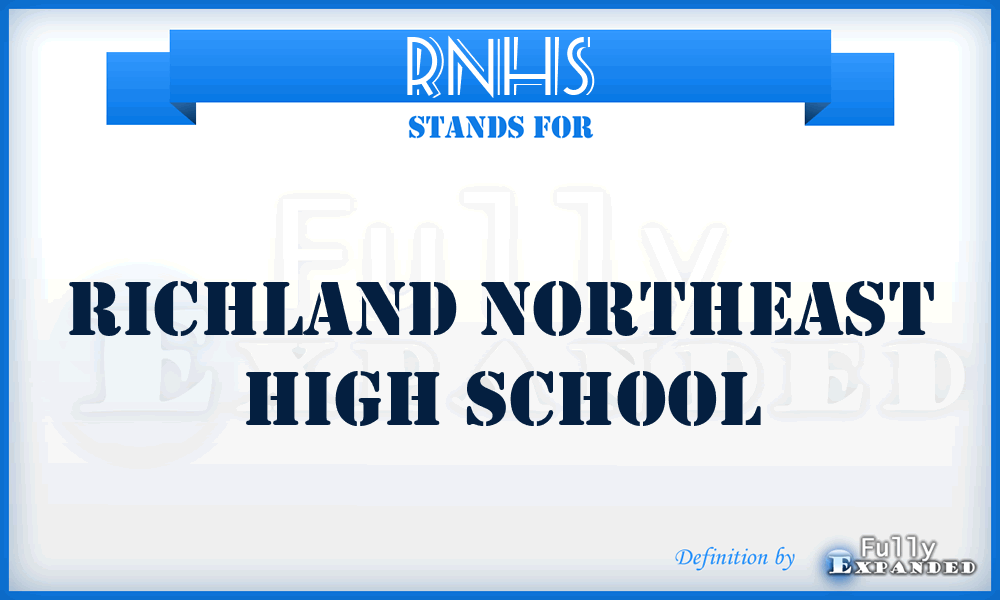 RNHS - Richland Northeast High School