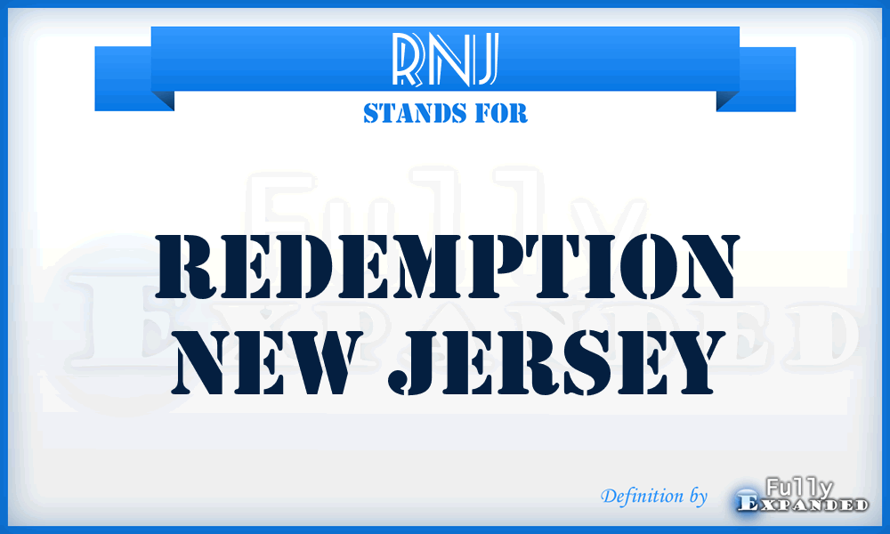 RNJ - Redemption New Jersey