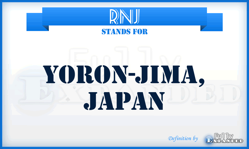 RNJ - Yoron-Jima, Japan