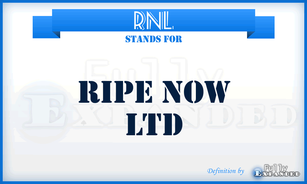 RNL - Ripe Now Ltd