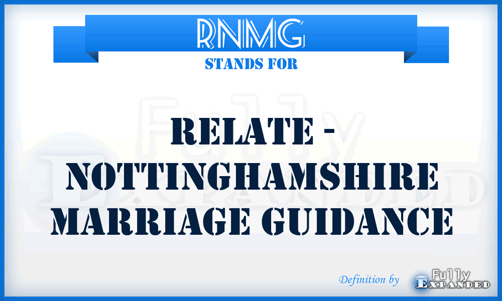 RNMG - Relate - Nottinghamshire Marriage Guidance