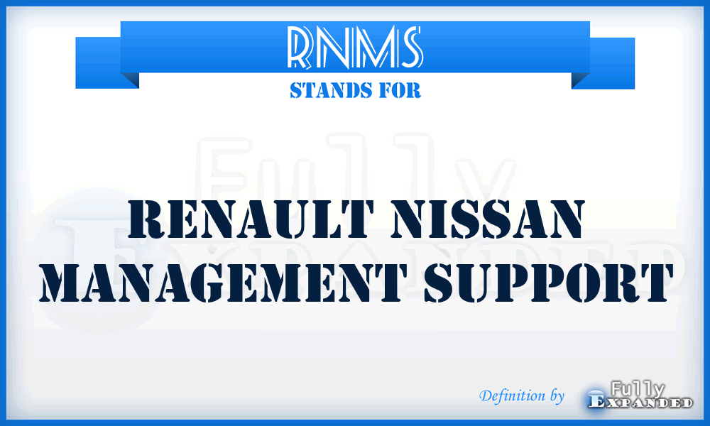 RNMS - Renault Nissan Management Support