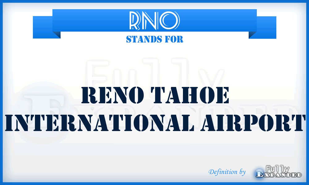 RNO - Reno Tahoe International airport