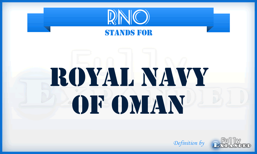 RNO - Royal Navy of Oman
