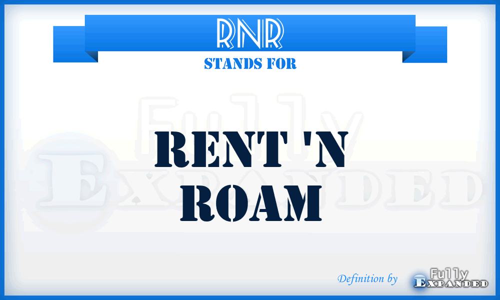 RNR - Rent 'N Roam