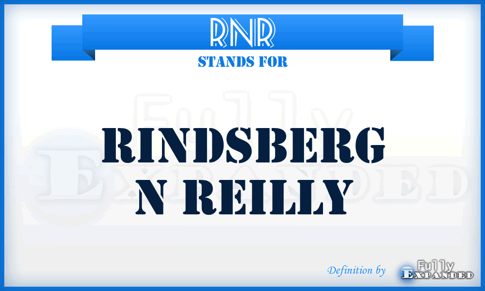 RNR - Rindsberg N Reilly