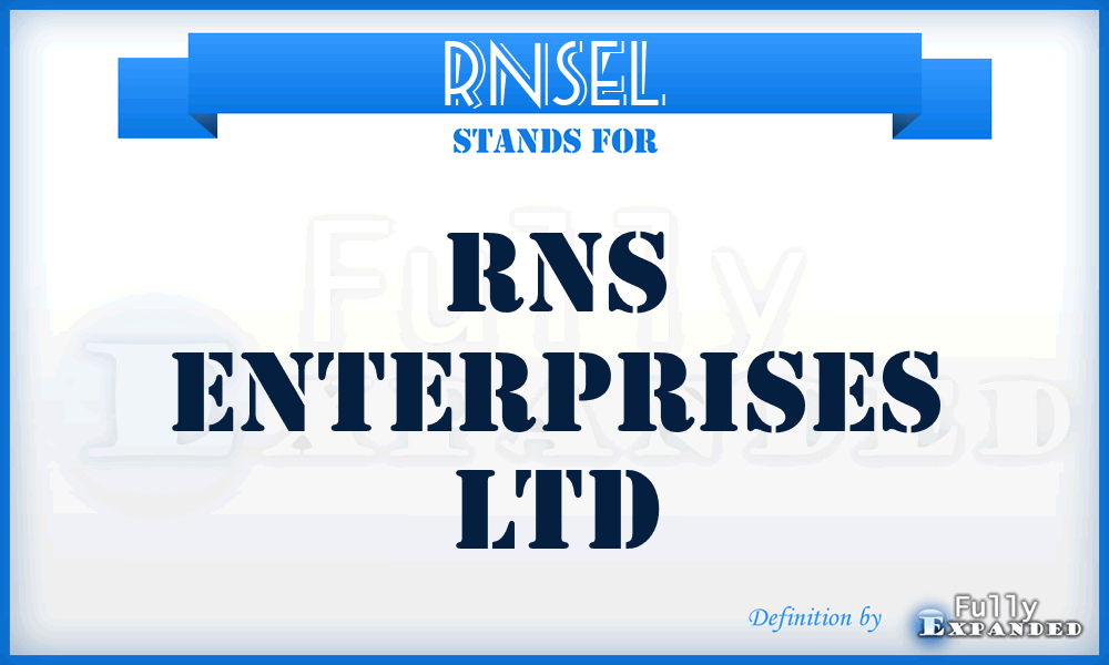 RNSEL - RNS Enterprises Ltd