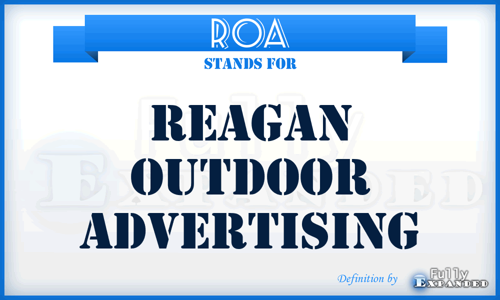 ROA - Reagan Outdoor Advertising