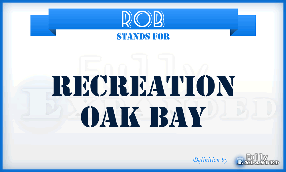 ROB - Recreation Oak Bay