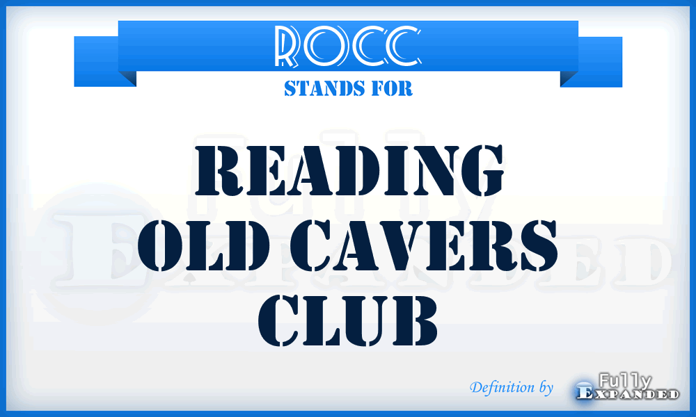 ROCC - Reading Old Cavers Club