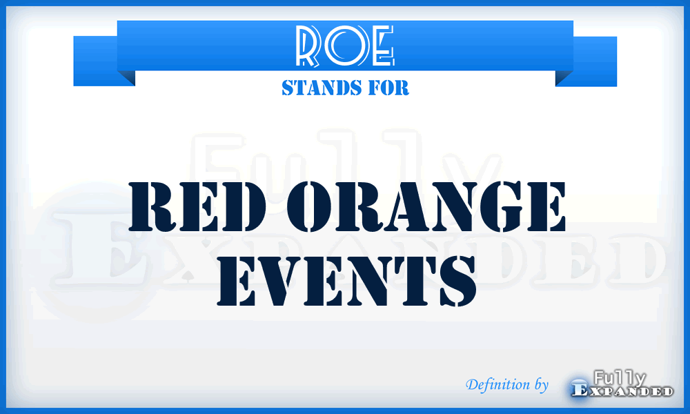 ROE - Red Orange Events