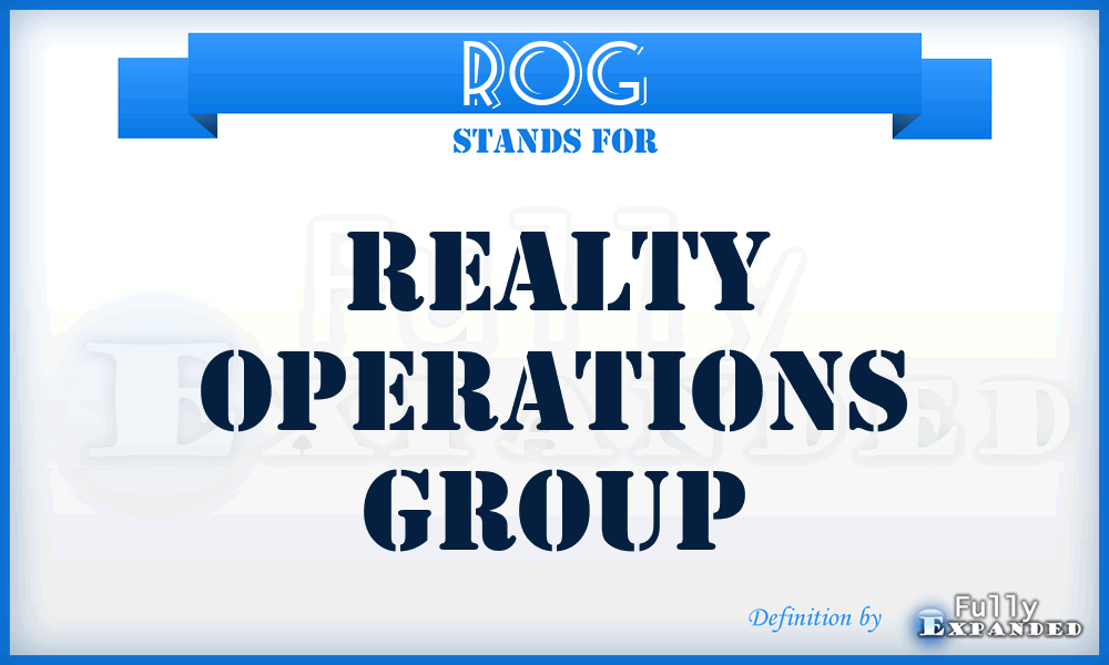 ROG - Realty Operations Group
