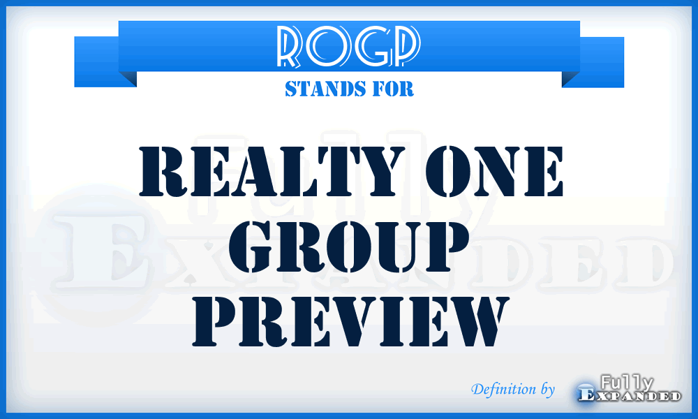 ROGP - Realty One Group Preview
