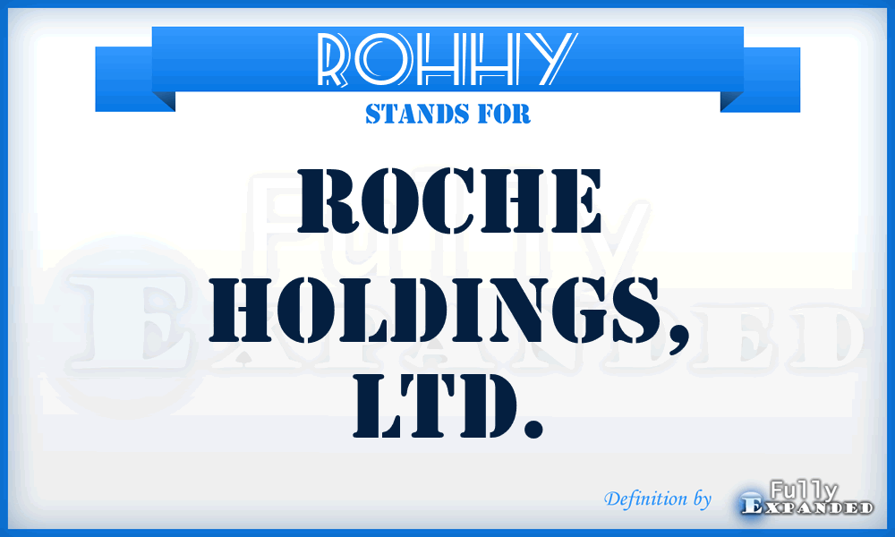 ROHHY - Roche Holdings, LTD.