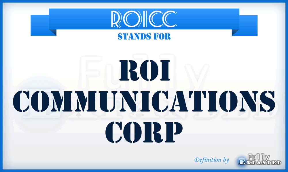 ROICC - ROI Communications Corp