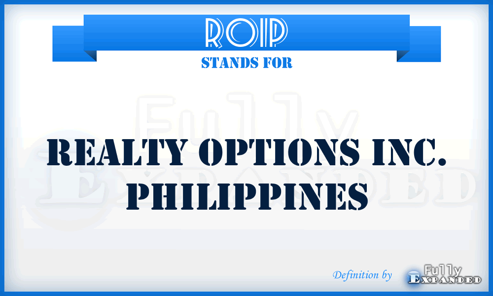 ROIP - Realty Options Inc. Philippines