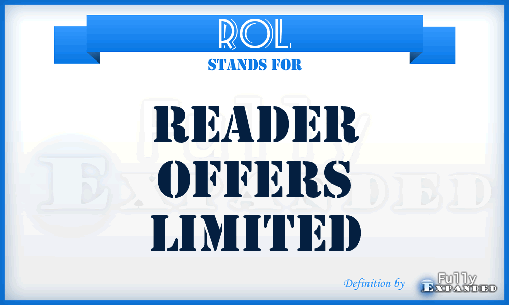 ROL - Reader Offers Limited