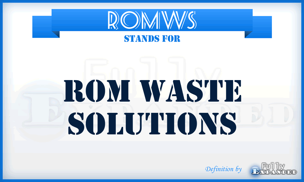 ROMWS - ROM Waste Solutions