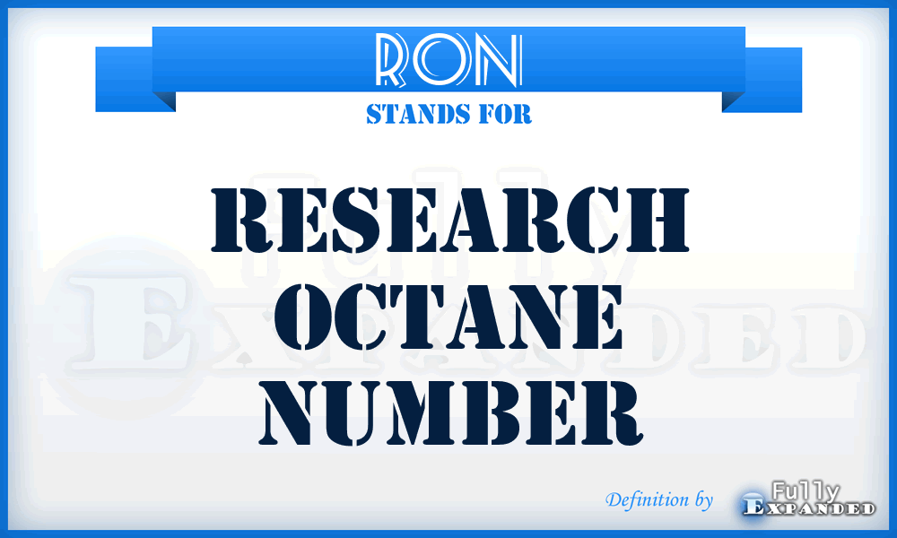 RON - Research Octane Number