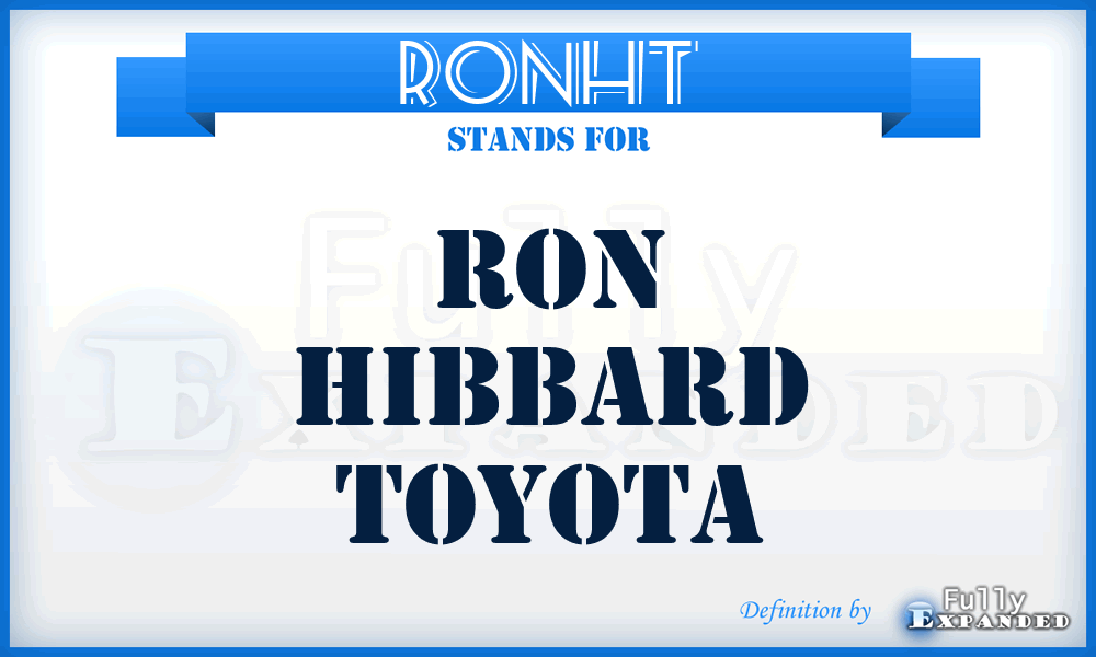 RONHT - RON Hibbard Toyota