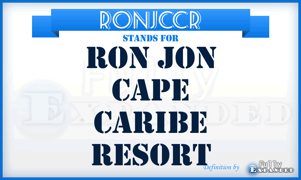 RONJCCR - RON Jon Cape Caribe Resort