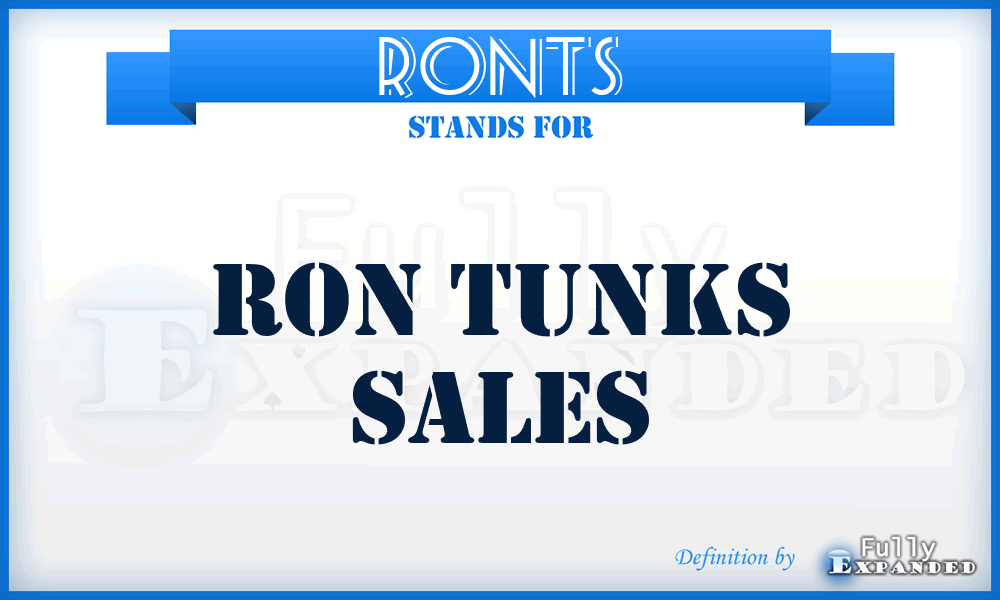 RONTS - RON Tunks Sales