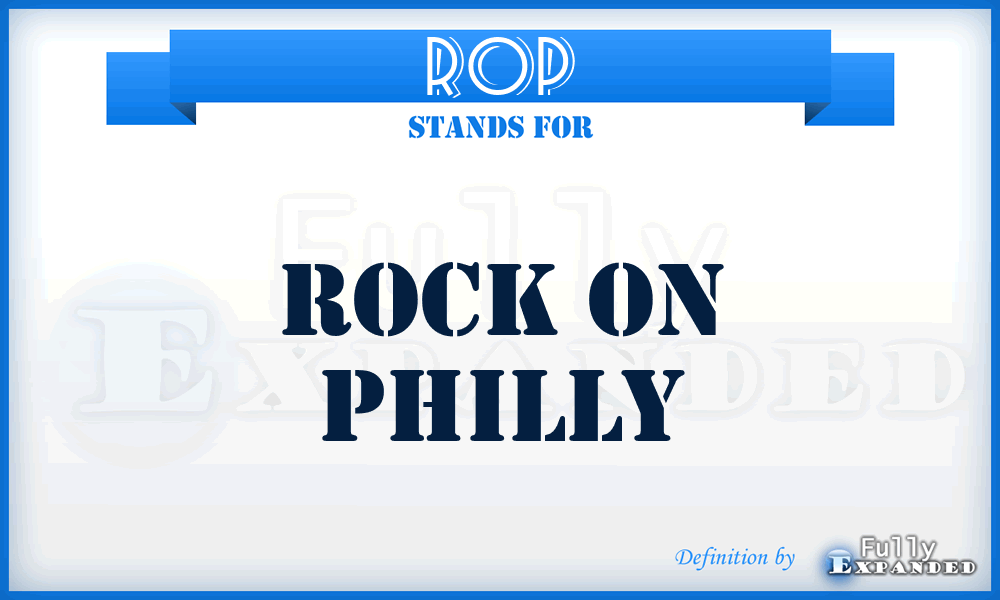 ROP - Rock On Philly