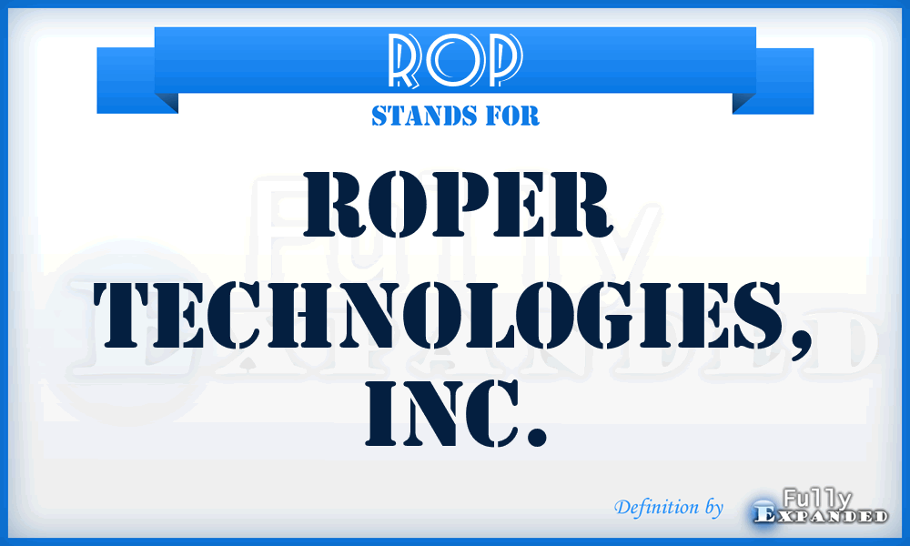 ROP - Roper Technologies, Inc.