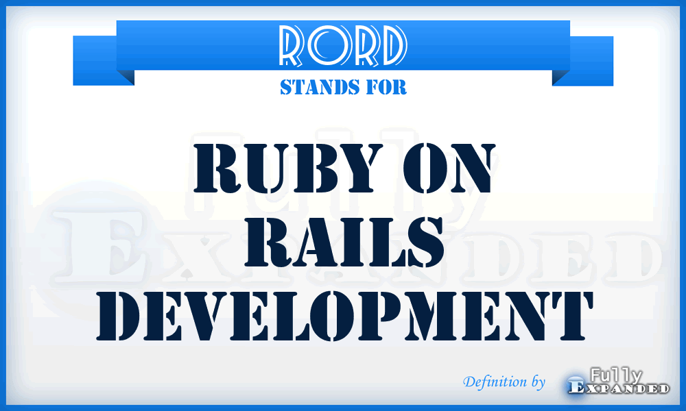 RORD - Ruby On Rails Development