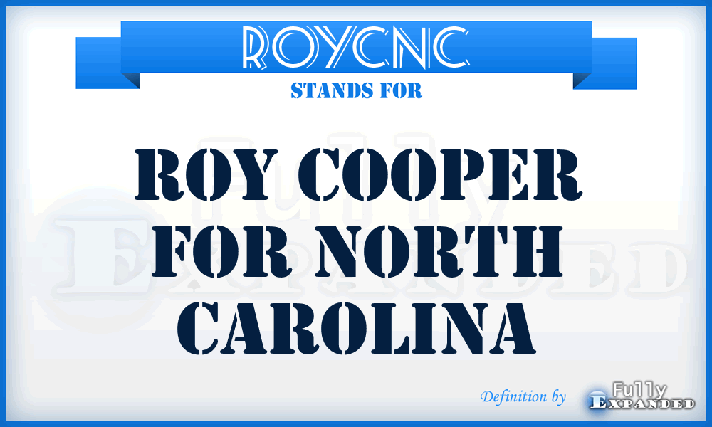 ROYCNC - ROY Cooper for North Carolina