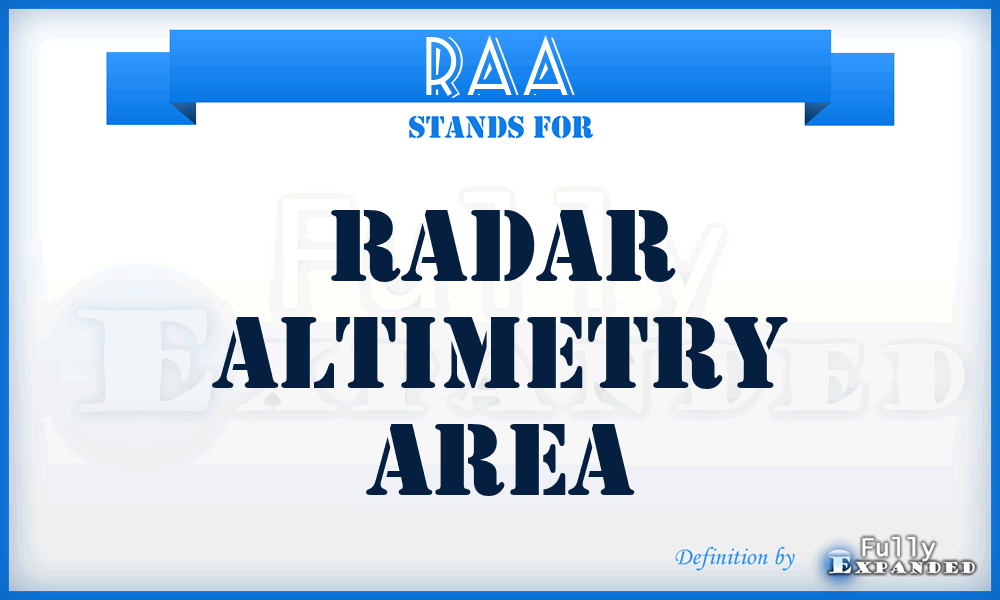 RAA - Radar Altimetry Area