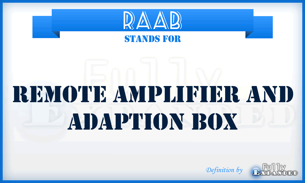 RAAB - Remote Amplifier and Adaption Box