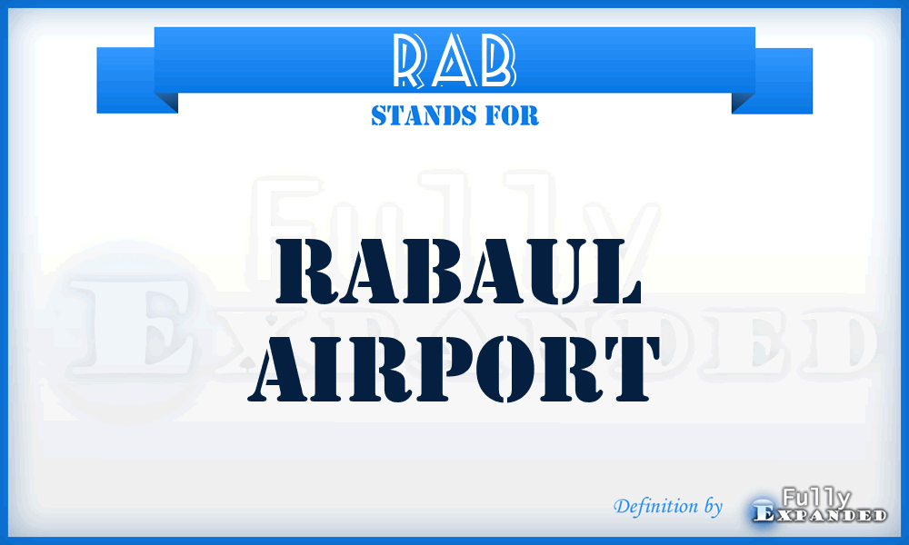 RAB - Rabaul airport