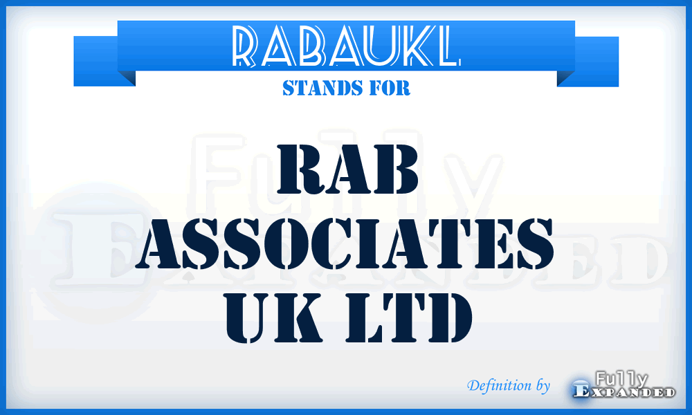 RABAUKL - RAB Associates UK Ltd