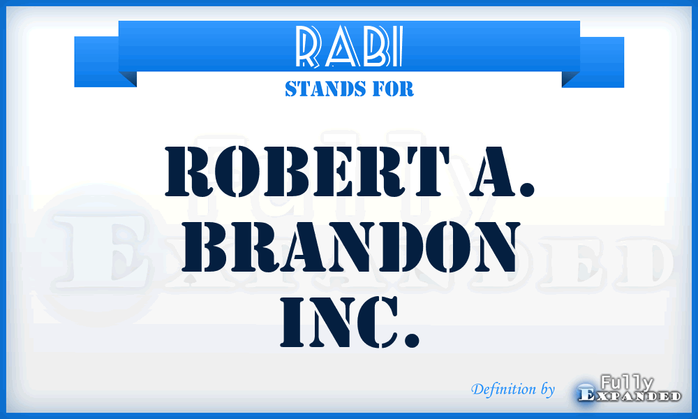RABI - Robert A. Brandon Inc.