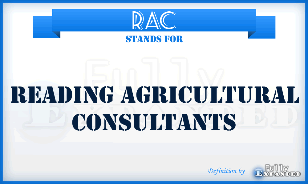 RAC - Reading Agricultural Consultants