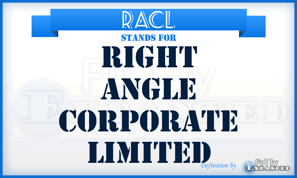 RACL - Right Angle Corporate Limited