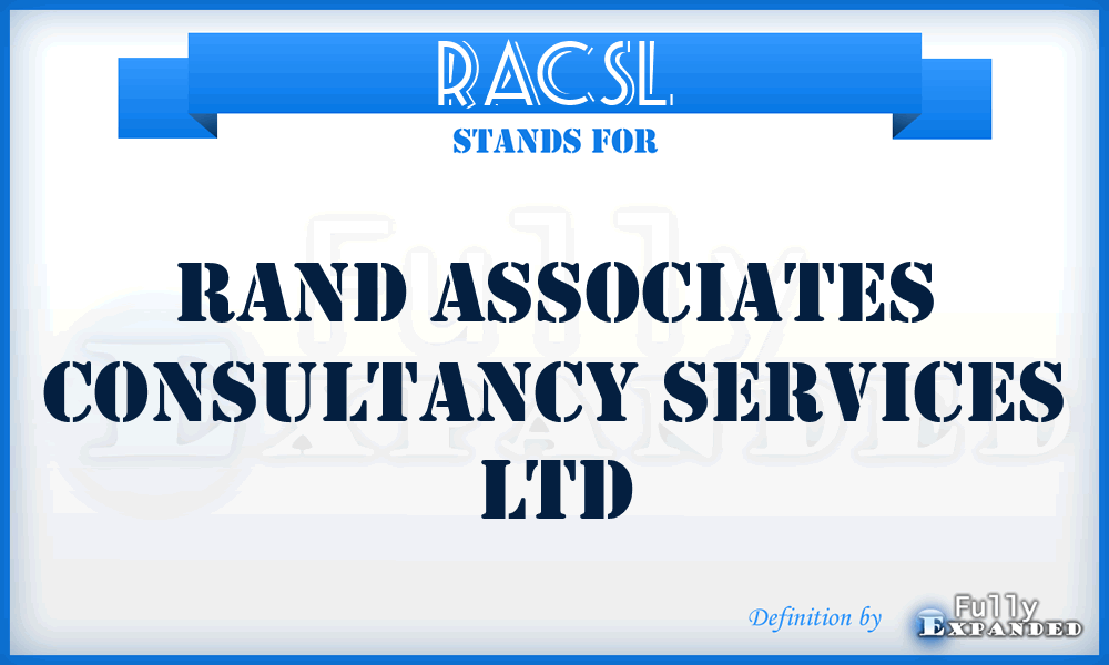 RACSL - Rand Associates Consultancy Services Ltd