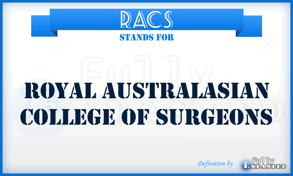 RACS - Royal Australasian College of Surgeons