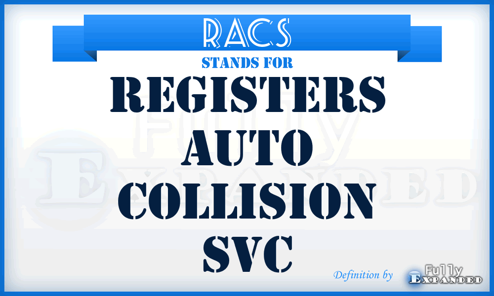 RACS - Registers Auto Collision Svc