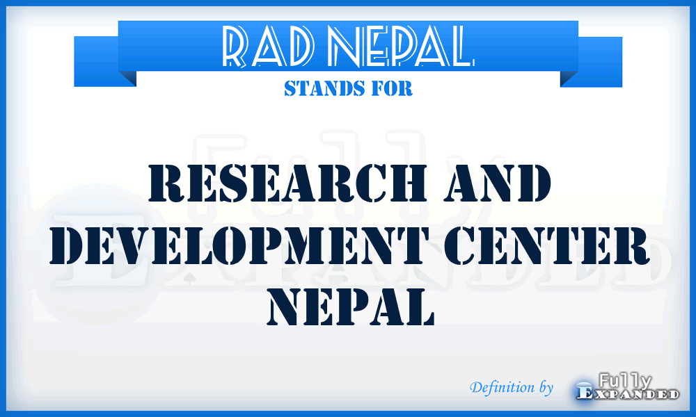 RAD Nepal - Research and Development Center Nepal