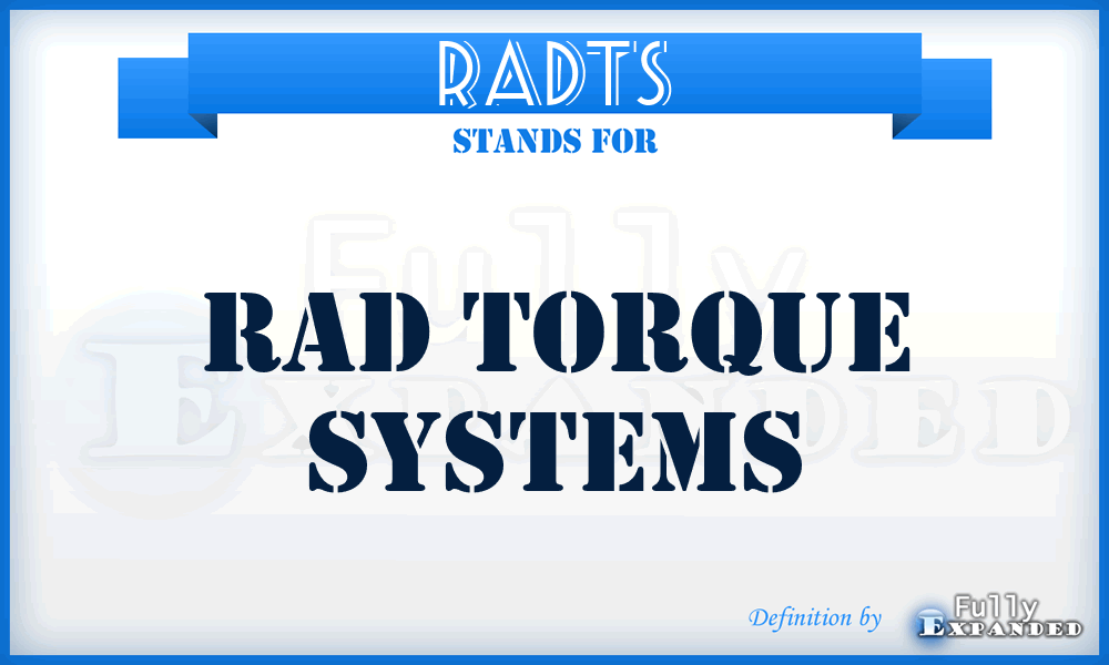 RADTS - RAD Torque Systems