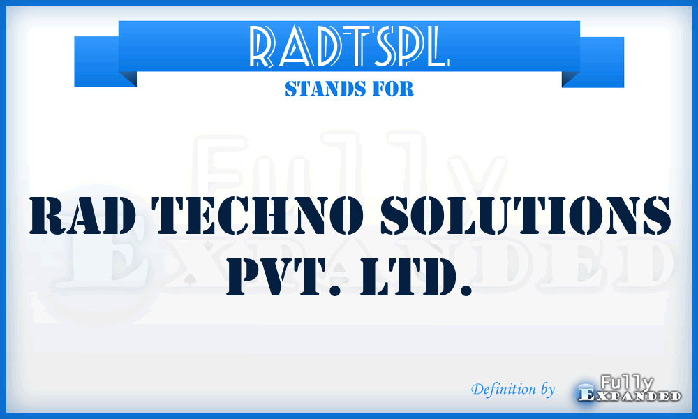 RADTSPL - RAD Techno Solutions Pvt. Ltd.