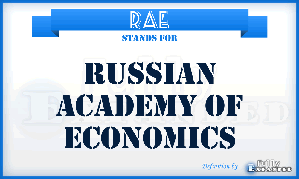 RAE - Russian Academy of Economics