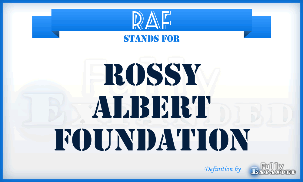 RAF - Rossy Albert Foundation