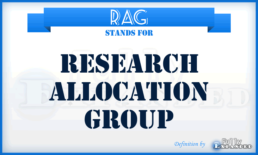 RAG - Research Allocation Group