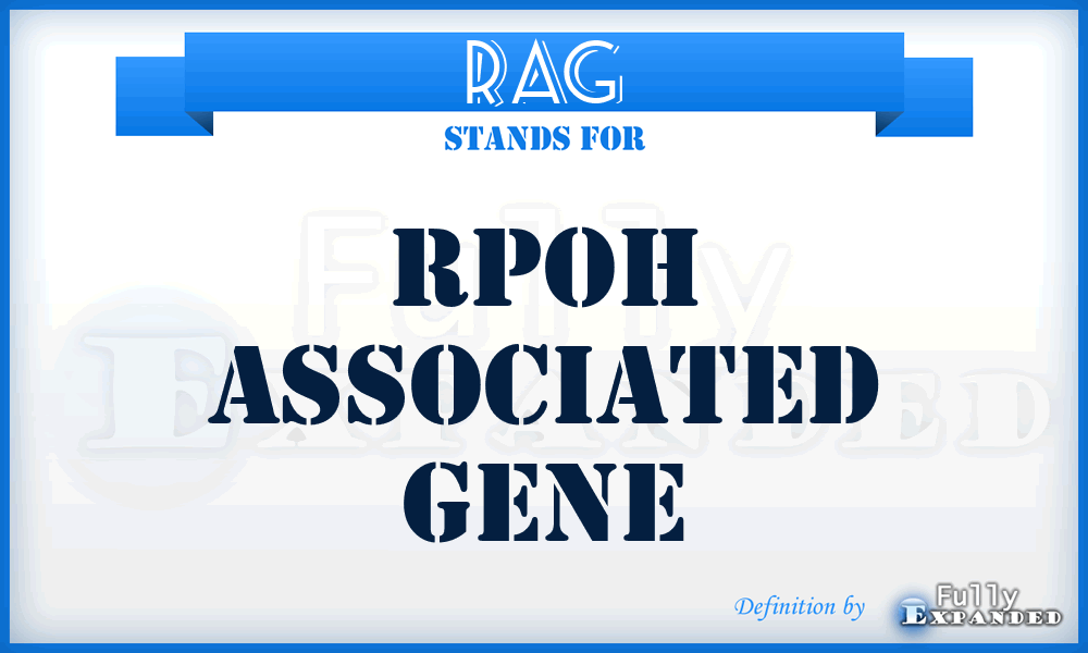 RAG - Rpoh Associated Gene