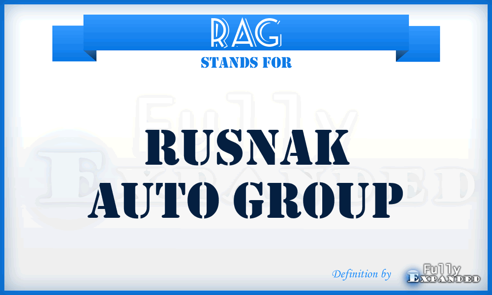 RAG - Rusnak Auto Group