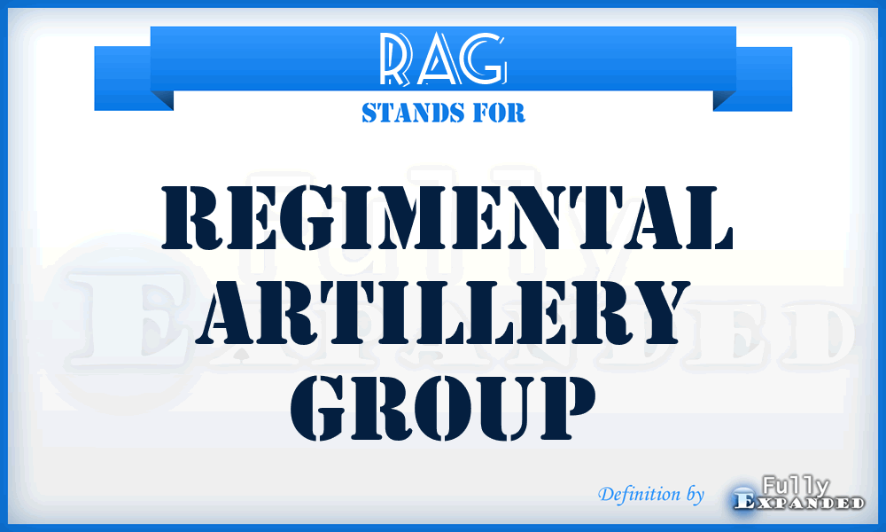 RAG - regimental artillery group