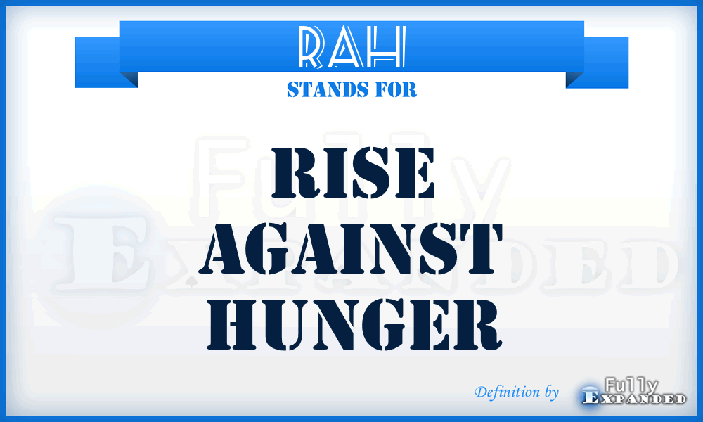 RAH - Rise Against Hunger